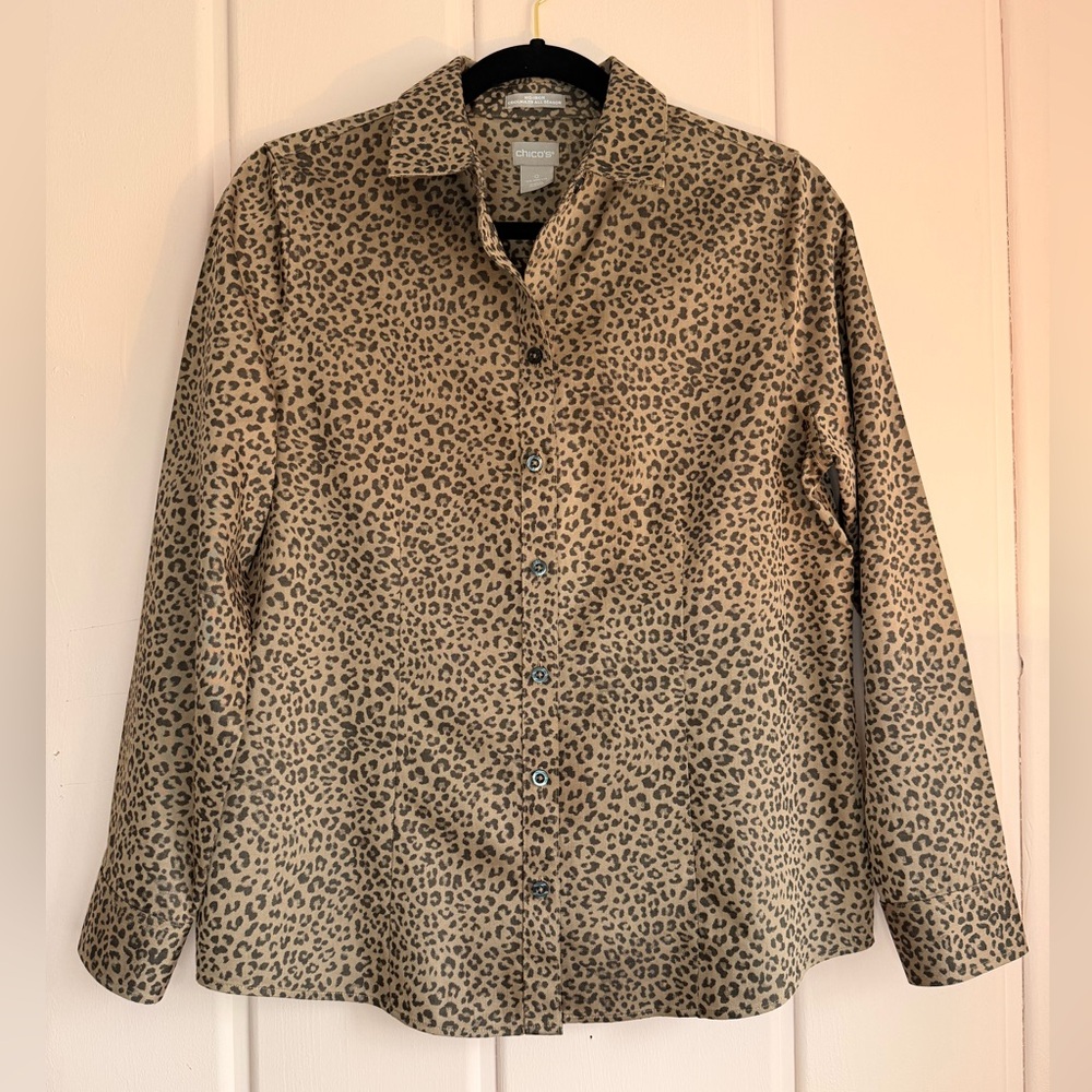 Chico's Animal Print Blouse